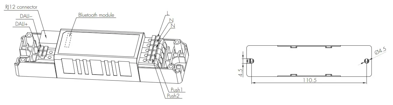 HYTRONIK HC038V-BT Motion Sensor - Dimensions 2