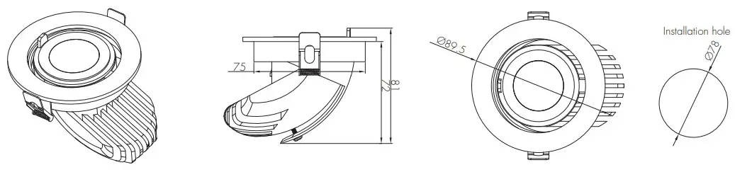 HYTRONIK HC038V-BT Motion Sensor - Dimensions 20