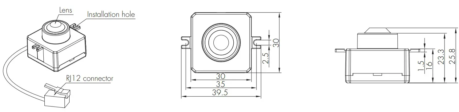 HYTRONIK HC038V-BT Motion Sensor - Dimensions 4