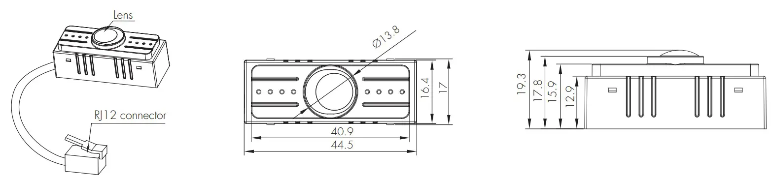 HYTRONIK HC038V-BT Motion Sensor - Dimensions 7