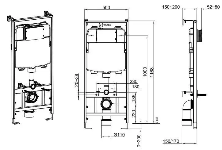 better-bathrooms-BeBa-27485-1160mm-Pneumatic-Frame-and-Cistern-2