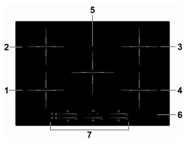 amzchef YL IF7226S 2B2B3B2B2B Induction Hob - 7RS 9LHZ