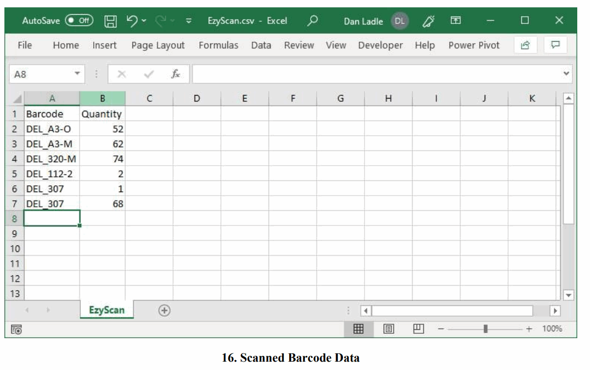 dAtAnet EC30 EzyScan Mobile Application - Barcode Data