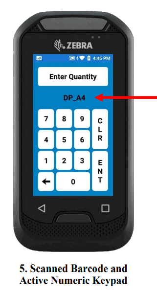 dAtAnet EC30 EzyScan Mobile Application - Numeric Keypad