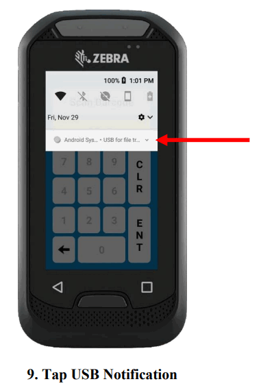 dAtAnet EC30 EzyScan Mobile Application - Tap USB