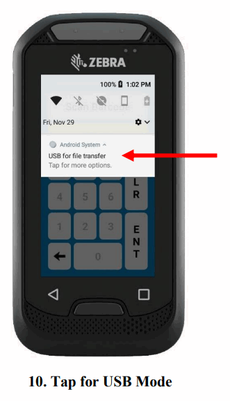 dAtAnet EC30 EzyScan Mobile Application - USB Mode
