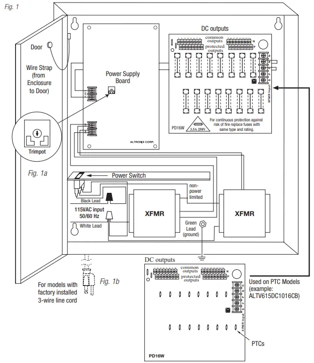 Altronix ALTV615DC1016 Series CCTV Power Supplies -
