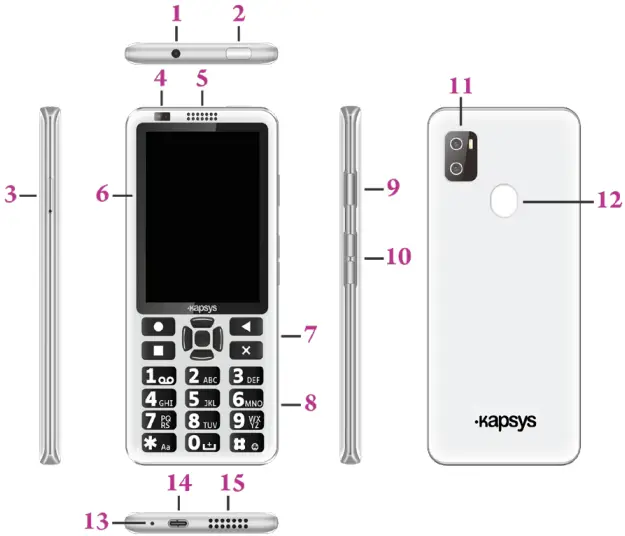 kapsys SmartVision3 4G Mobile Phone - Overview