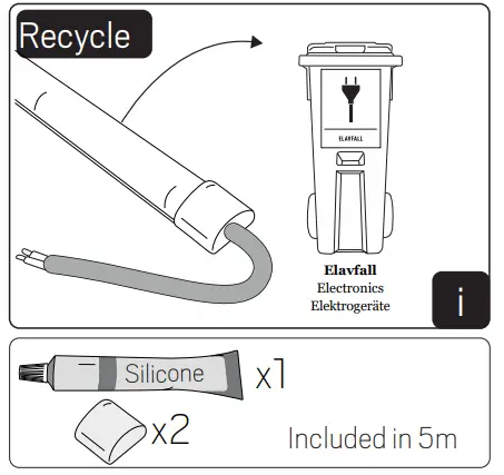 hidalite 7506952 Led String of Lights Ledstrip Rx Line 24v Ip67 Opal Mid - Recycle