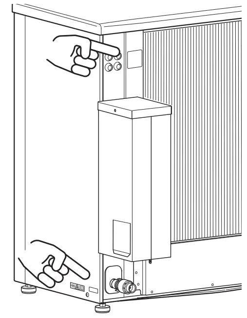 NIBE S2125 Air Water Heat Pump - rear cover