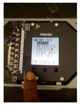 TOSHIBA LF622 Electromagnetic Flowmeter - menu