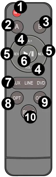 audizio 110.104 4-Channel Hifi Amplifier - Remote Control
