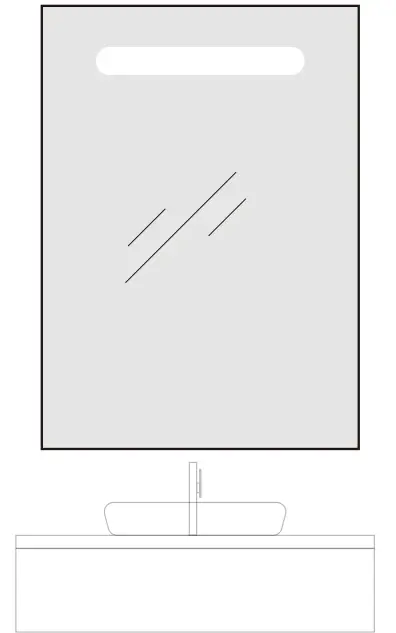 GETPRO HD AG3020 S L Rectangular Aluminum Medicine Cabinet with Mirror -