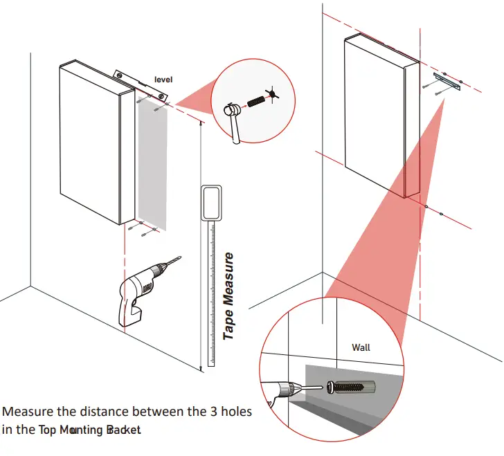 GETPRO HD AG3020 S L Rectangular Aluminum Medicine Cabinet with Mirror - fig10