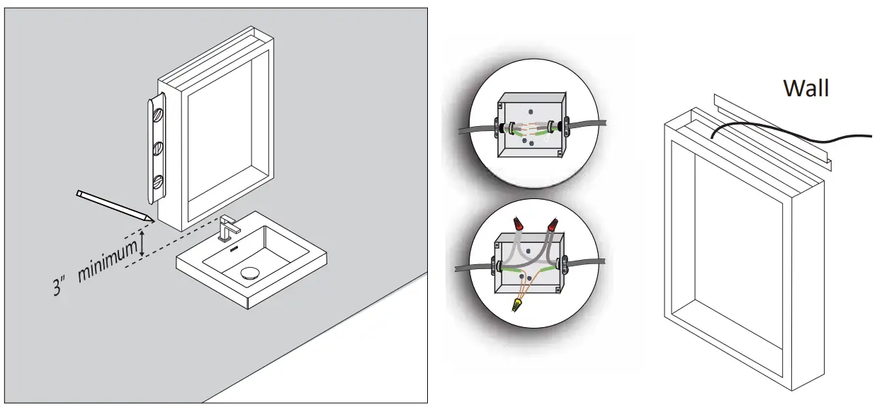 GETPRO HD AG3020 S L Rectangular Aluminum Medicine Cabinet with Mirror - fig5