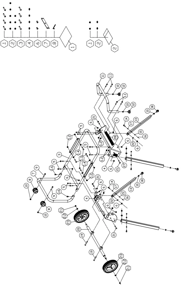 WEN TT1088 Rolling Mobile Table Saw Stand - ASSEMBLY3