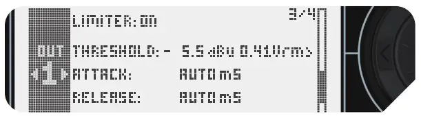 JFA Automotivo 14 Redline Audio Processor - ADDENDUM 02 - LIMIT USE OF THRESHOLD ATTACK AND RELEASE 1