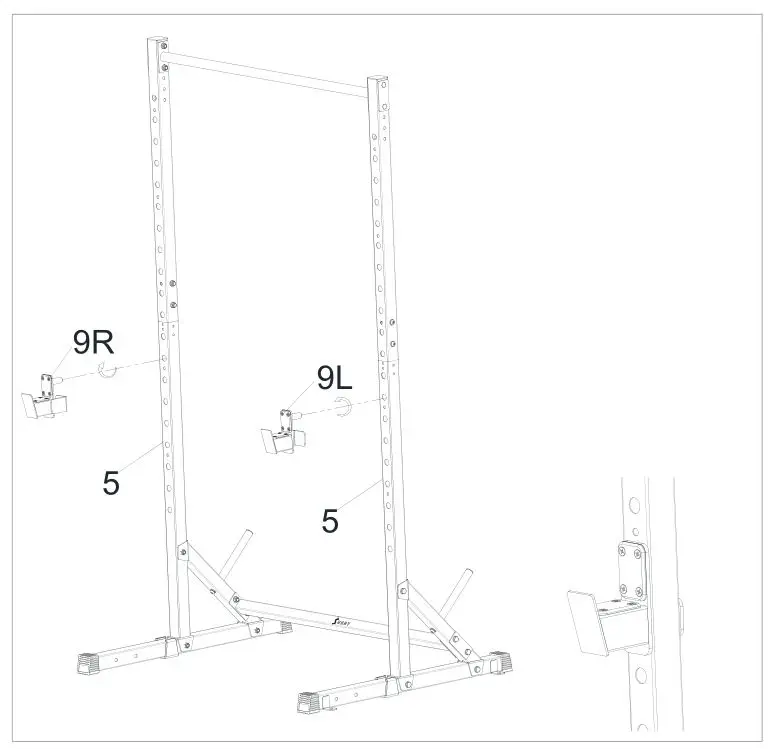 SUNNY HEALTH FITNESS SF-XF922059 Squat Stand Power Rack - STEP 6