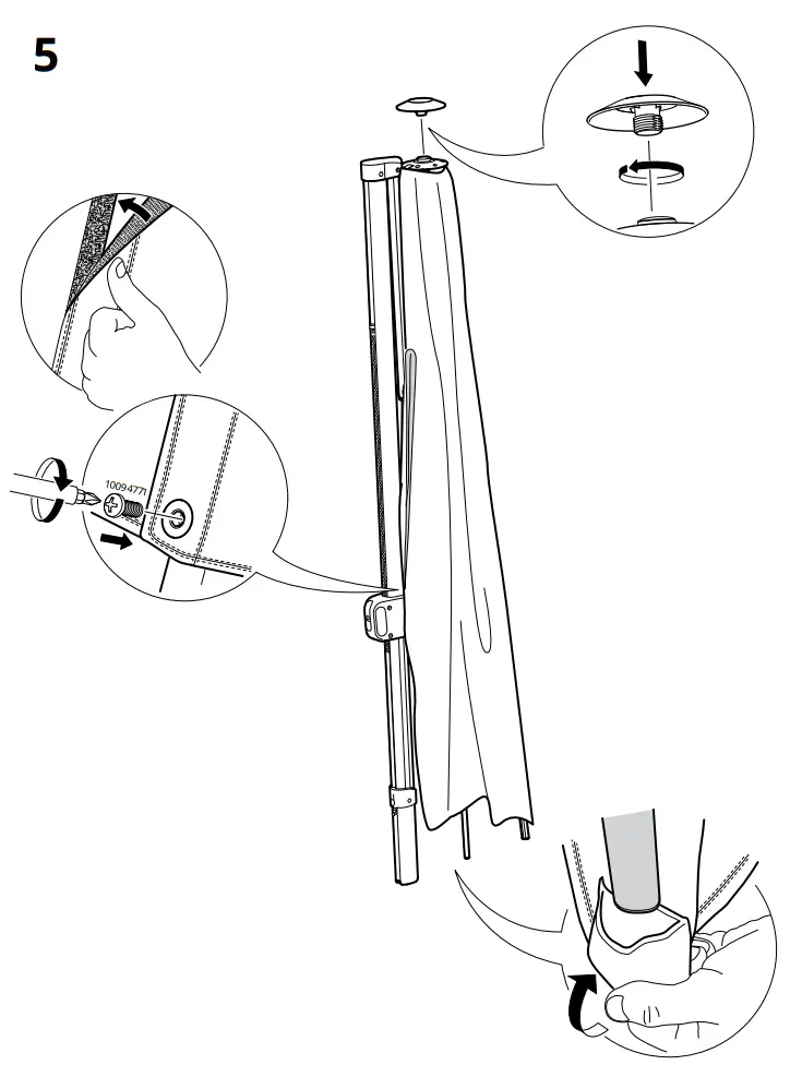 IKEA AA 2338704 1 SVALÖN Parasol Canopy - fig6