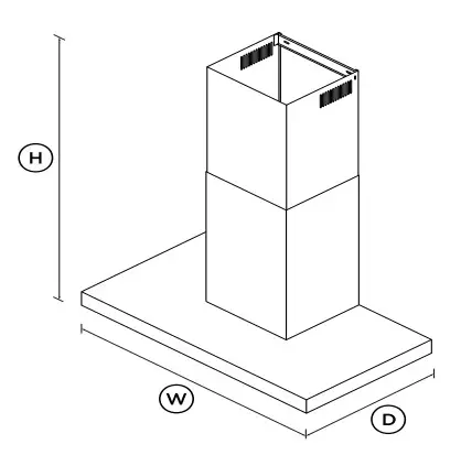 FISHER and PAYKEL HC36DCXB4 36 Inch Wall Range Hood - fig