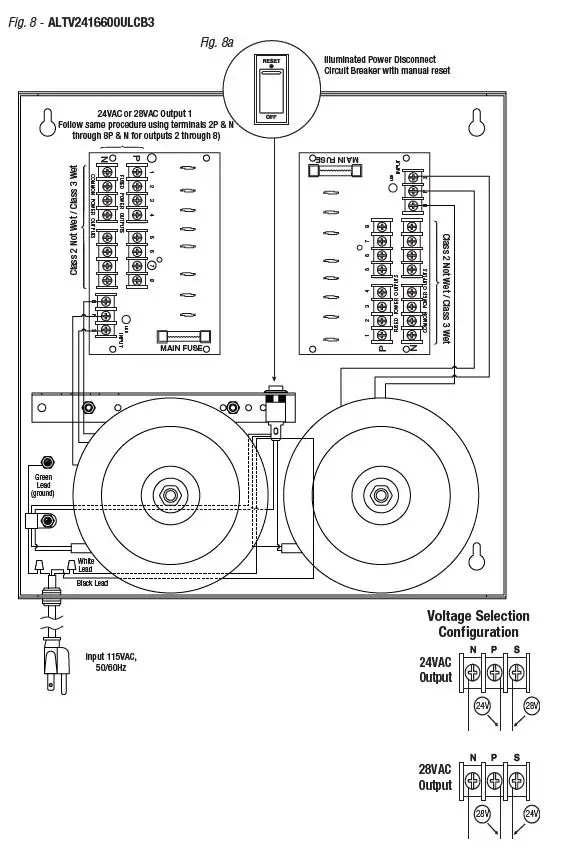 Altronix ALTV2416UL3 Series CCTV Power Supplies Instruction Manual-FIG-12