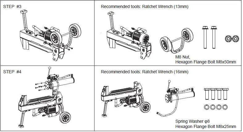 Super Handy GUO084 14 Ton 120V Portable Electric Log Splitter-19