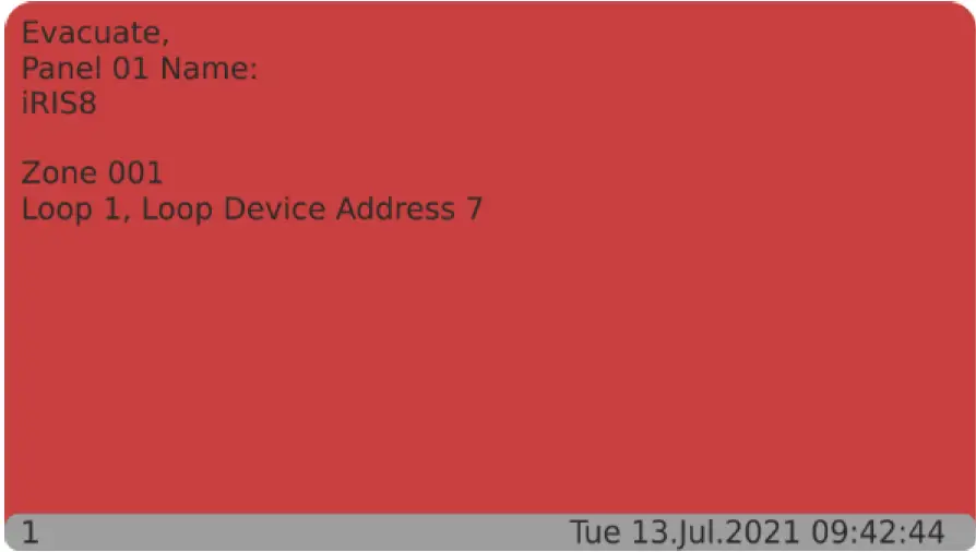 Teletek TFT Addressable Fire Alarm Repeater Panel 29