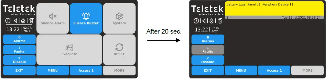 Teletek TFT Addressable Fire Alarm Repeater Panel 41