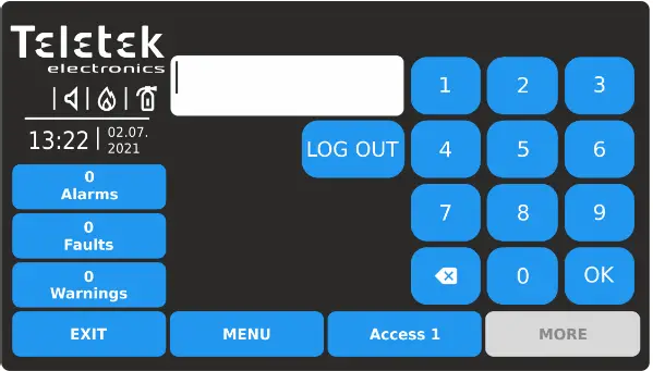 Teletek TFT Addressable Fire Alarm Repeater Panel 58