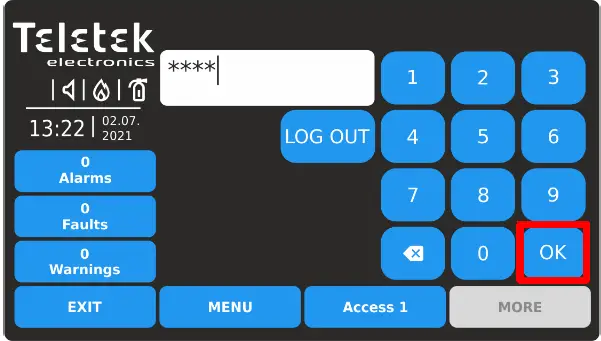 Teletek TFT Addressable Fire Alarm Repeater Panel 59