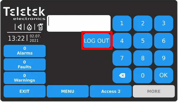 Teletek TFT Addressable Fire Alarm Repeater Panel 60