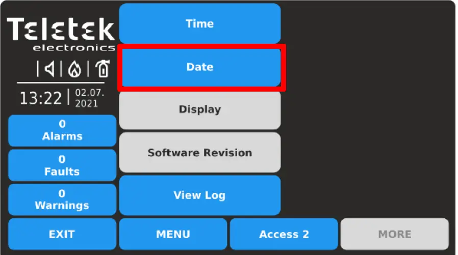 Teletek TFT Addressable Fire Alarm Repeater Panel 71