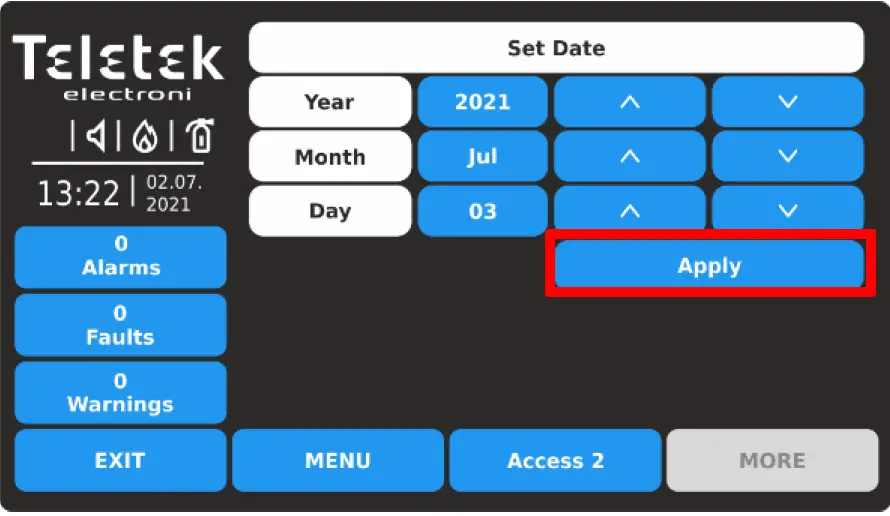 Teletek TFT Addressable Fire Alarm Repeater Panel 73