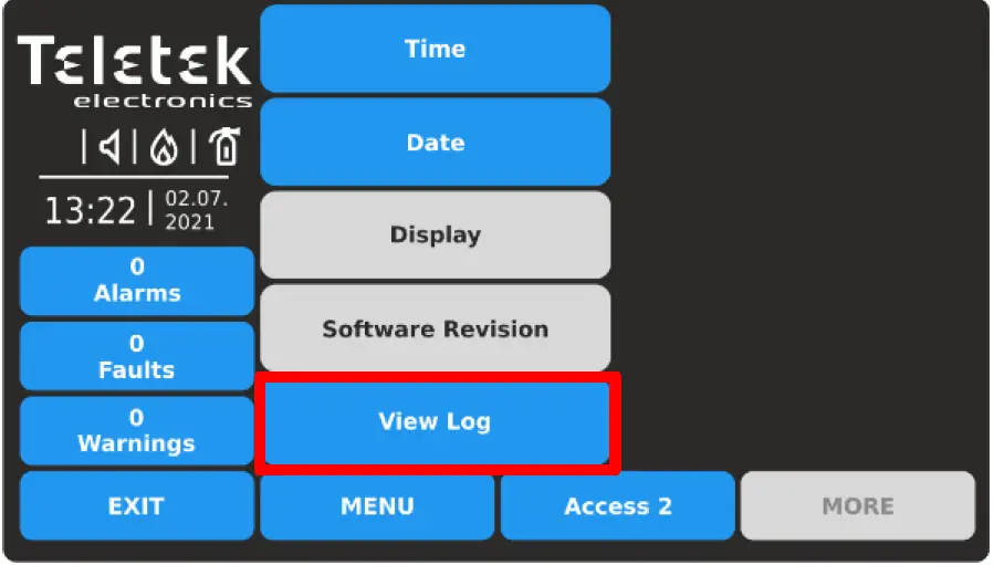Teletek TFT Addressable Fire Alarm Repeater Panel 74