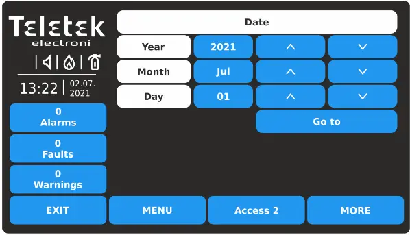Teletek TFT Addressable Fire Alarm Repeater Panel 76