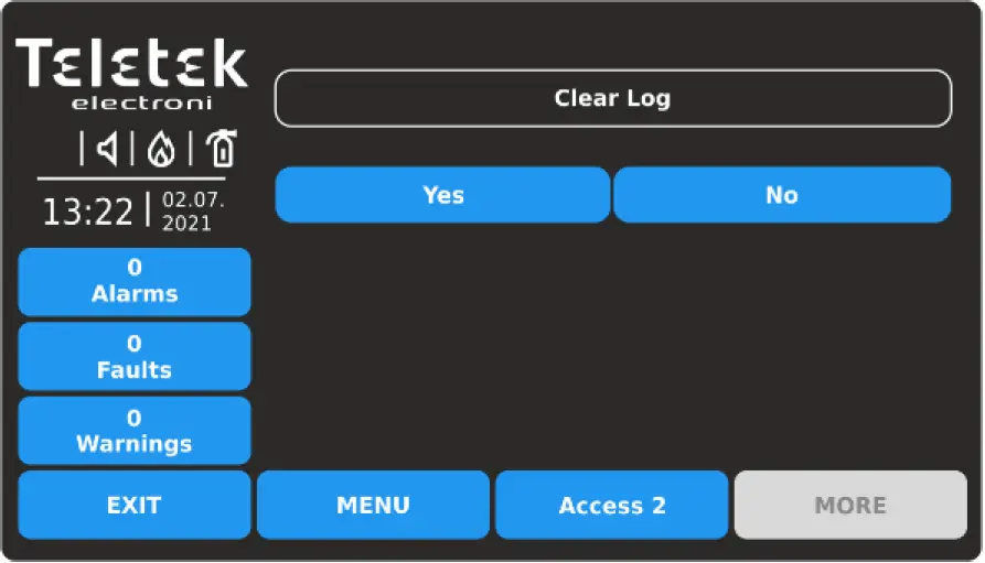 Teletek TFT Addressable Fire Alarm Repeater Panel 79