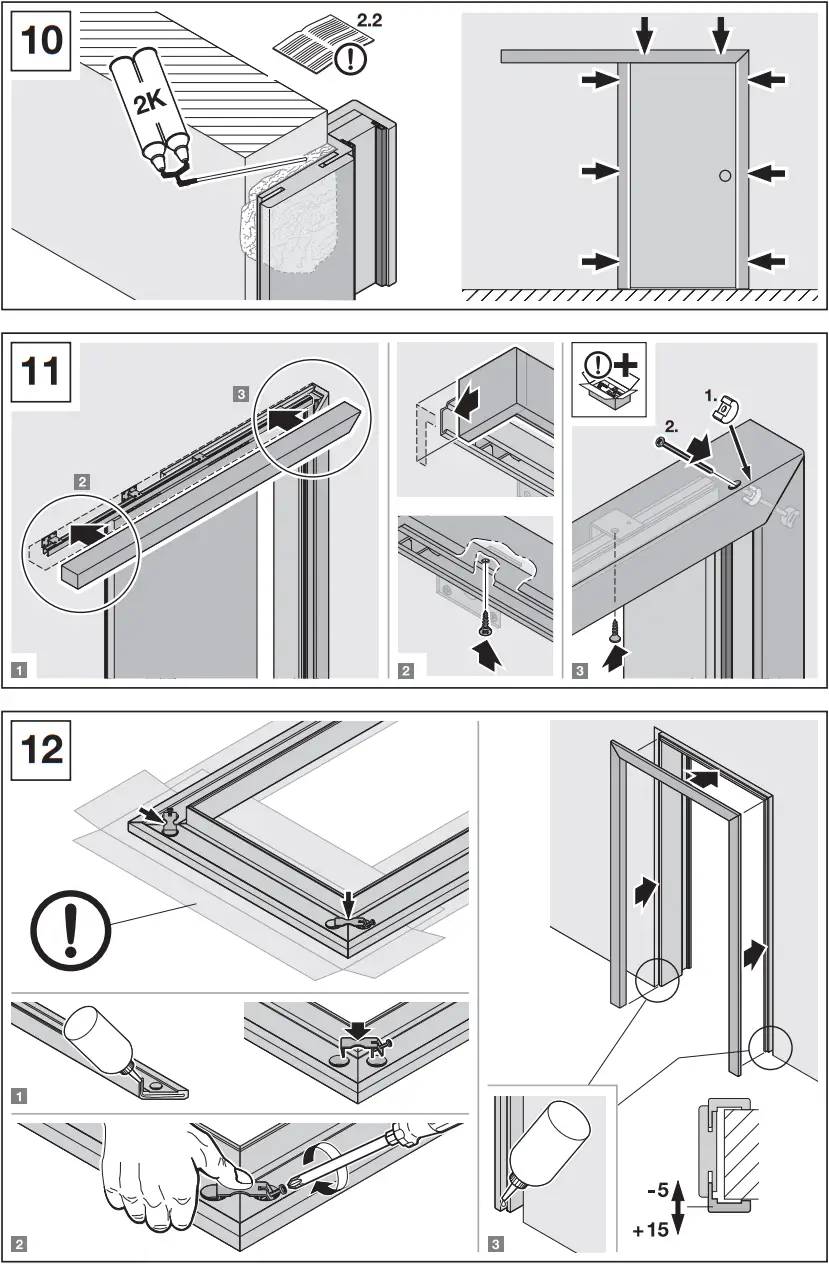 v d W EB068 A Sliding Door Set Running In Front Of The Wall With Frame -FIGURE 10
