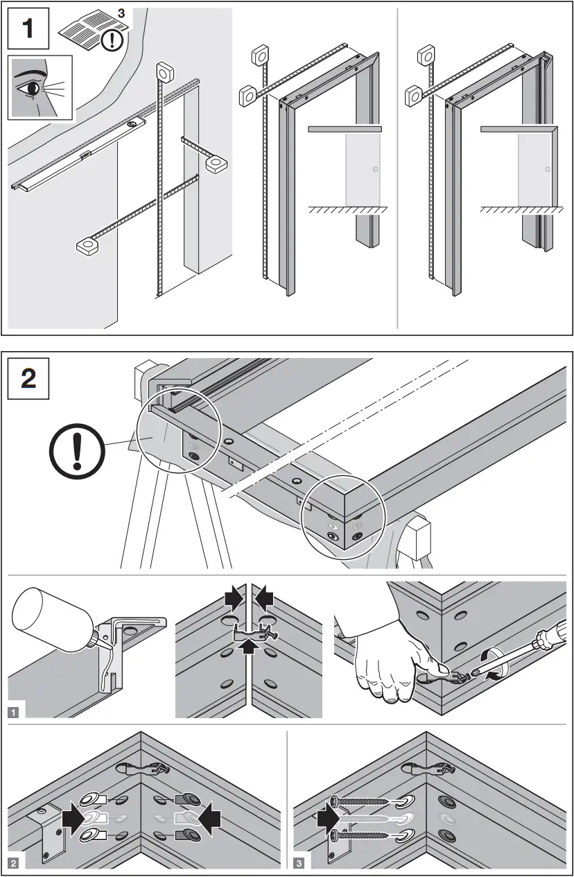 v d W EB068 A Sliding Door Set Running In Front Of The Wall With Frame -FIGURE 2