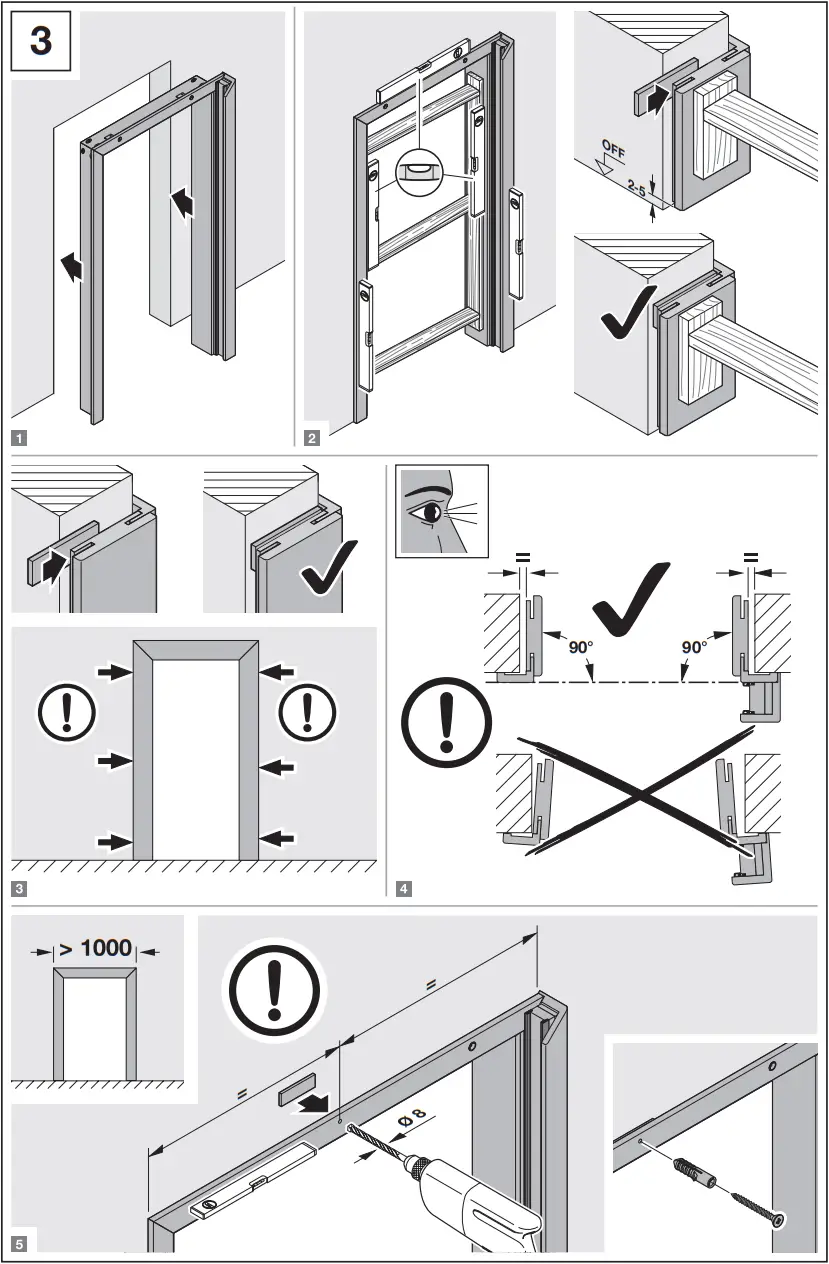 v d W EB068 A Sliding Door Set Running In Front Of The Wall With Frame -FIGURE 3