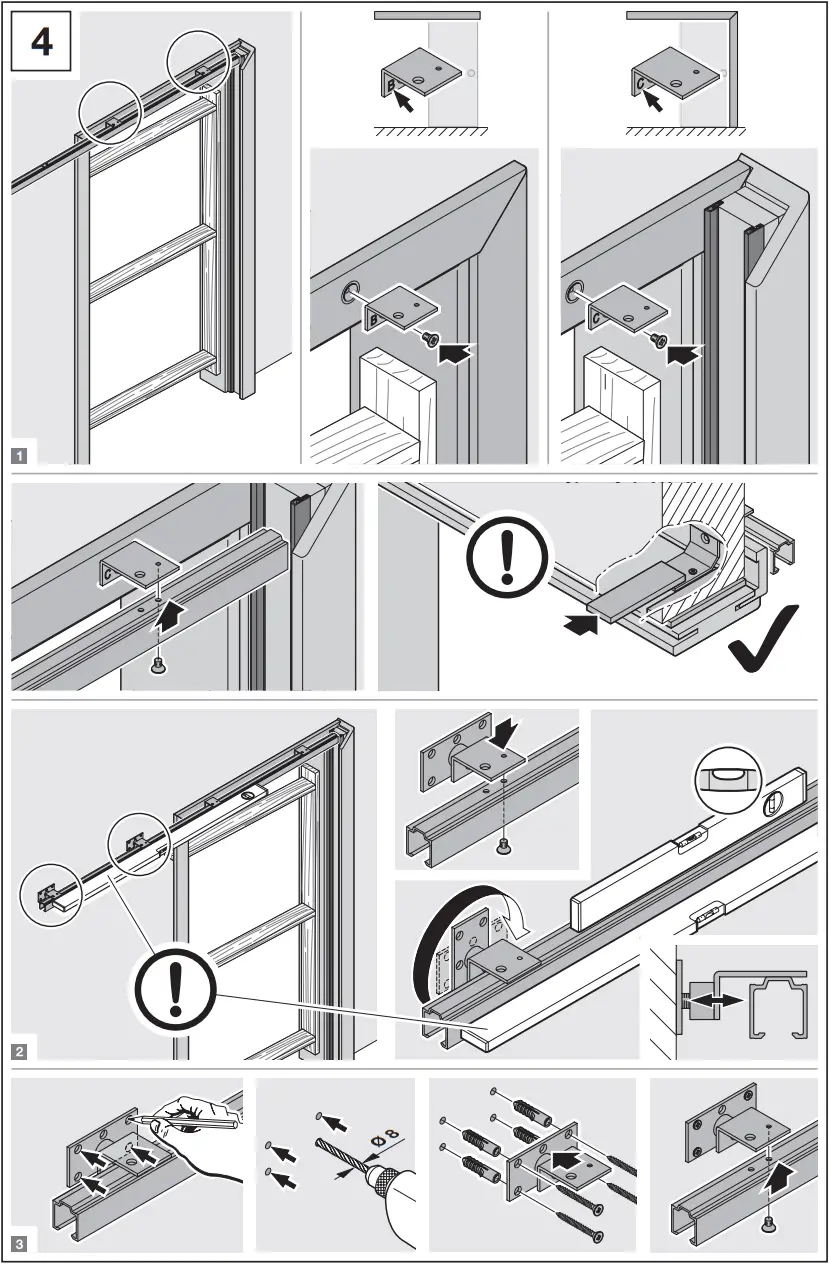 v d W EB068 A Sliding Door Set Running In Front Of The Wall With Frame -FIGURE 4