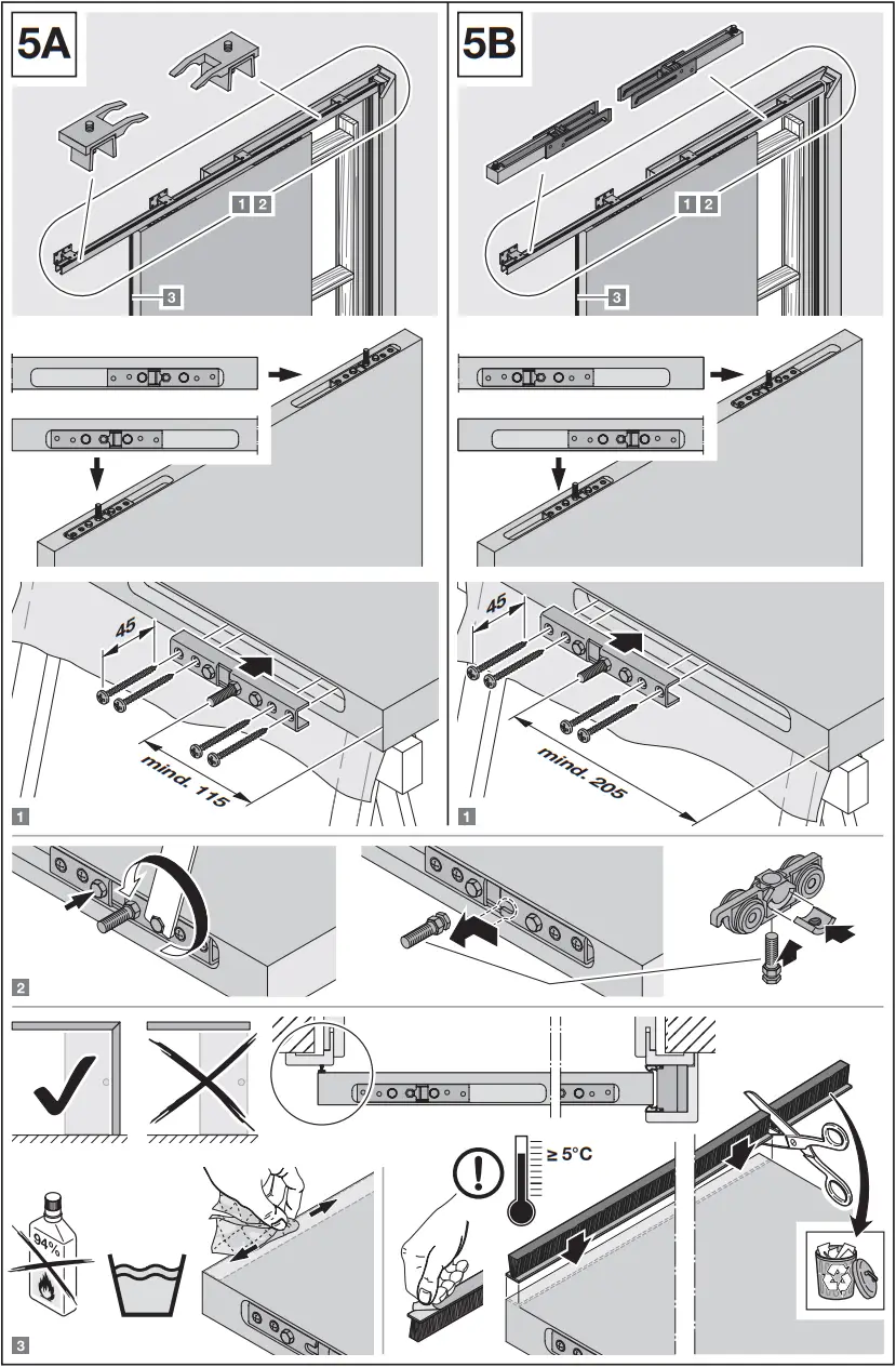 v d W EB068 A Sliding Door Set Running In Front Of The Wall With Frame -FIGURE 5