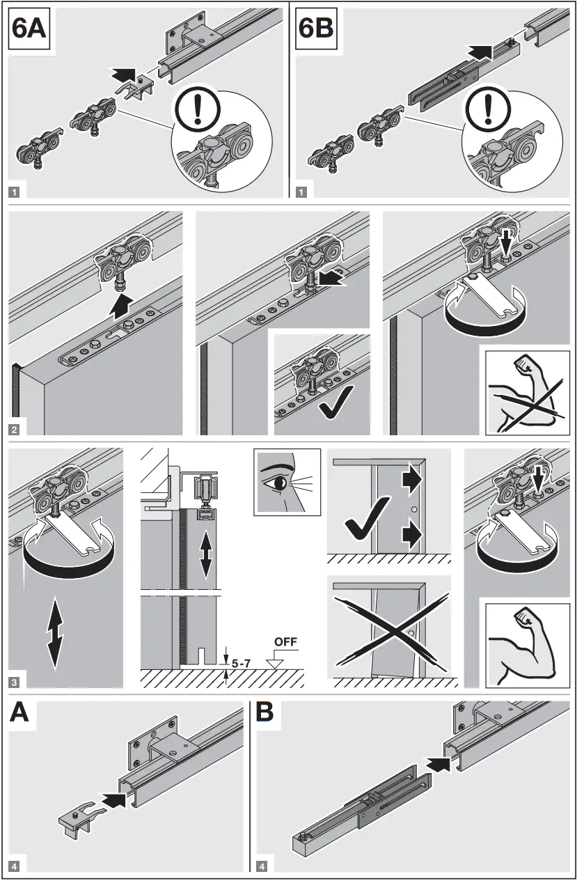 v d W EB068 A Sliding Door Set Running In Front Of The Wall With Frame -FIGURE 6