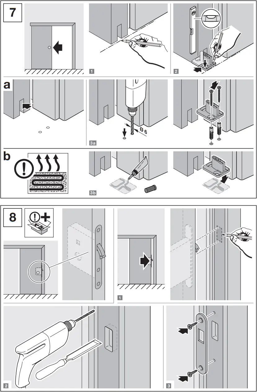 v d W EB068 A Sliding Door Set Running In Front Of The Wall With Frame -FIGURE 7