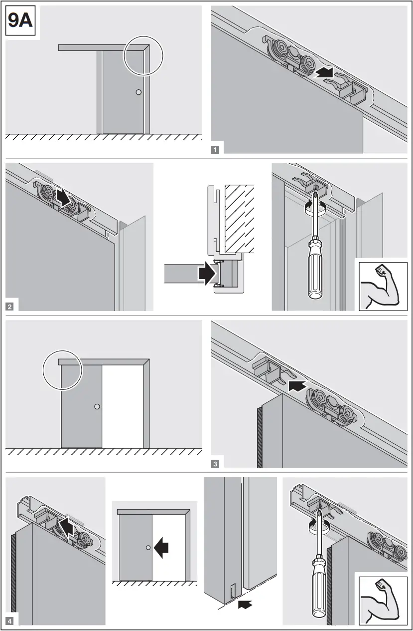 v d W EB068 A Sliding Door Set Running In Front Of The Wall With Frame -FIGURE 8
