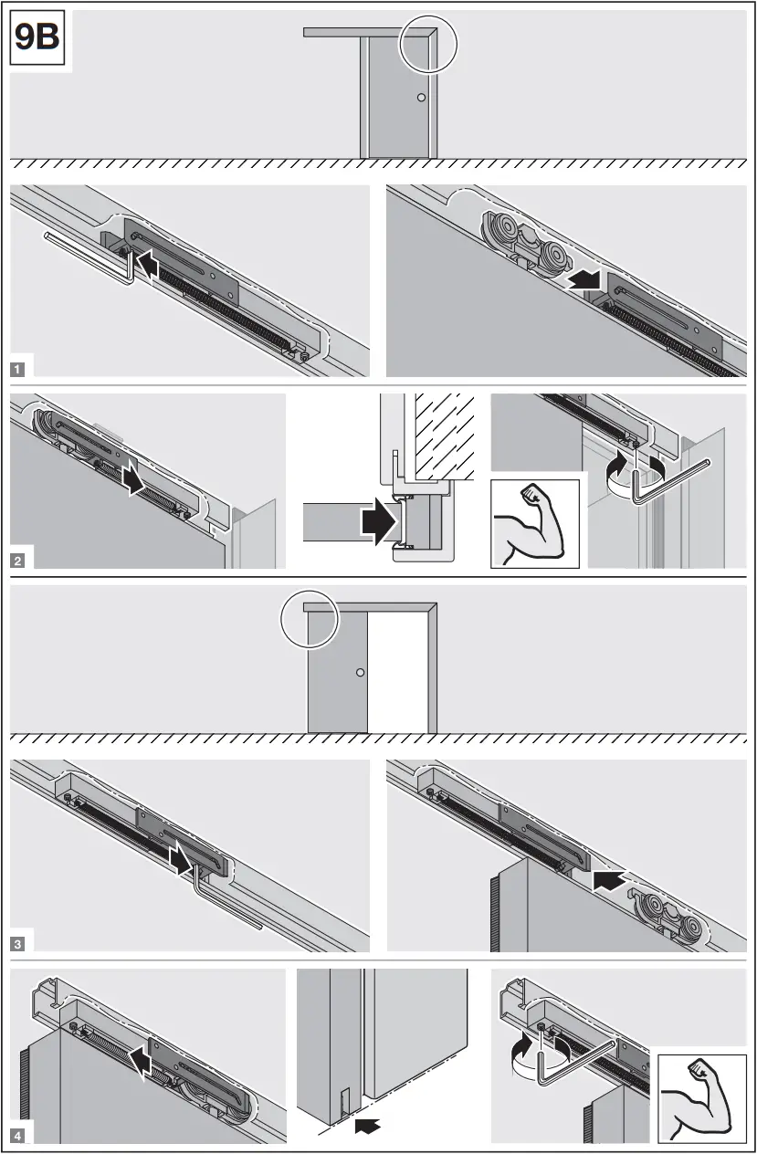 v d W EB068 A Sliding Door Set Running In Front Of The Wall With Frame -FIGURE 9