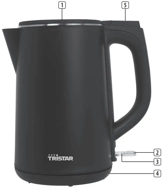 TRISTAR WK3404 Jug Kettle Cool Touch - PARTS DESCRIPTION