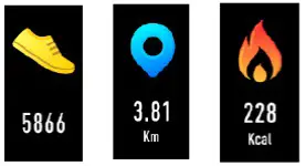 denver BFH 242 Fitness Band Watch - Functions Dial 2