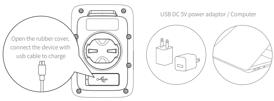 COOSPO BC107 GPS Bike Computer - Charging