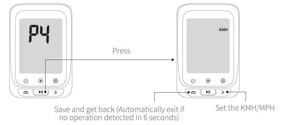 COOSPO BC107 GPS Bike Computer - Units