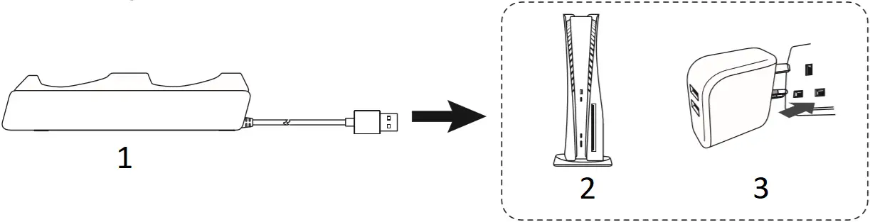 ADX APS5CS22 PS5 Dual Charging Station c1